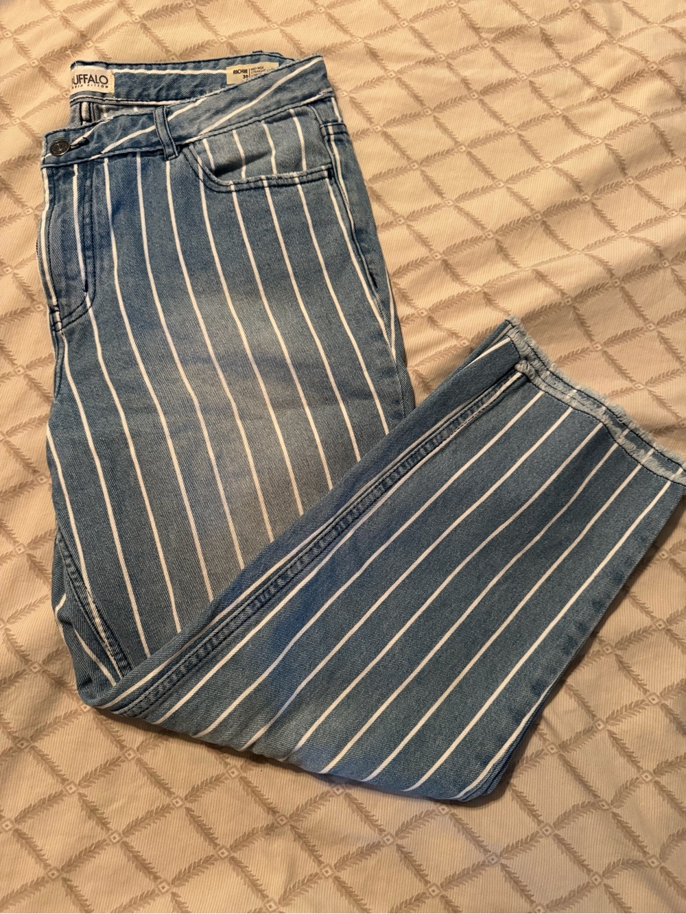 Buffalo David Bitton women’s Blue Pinstripe Straight Jeans